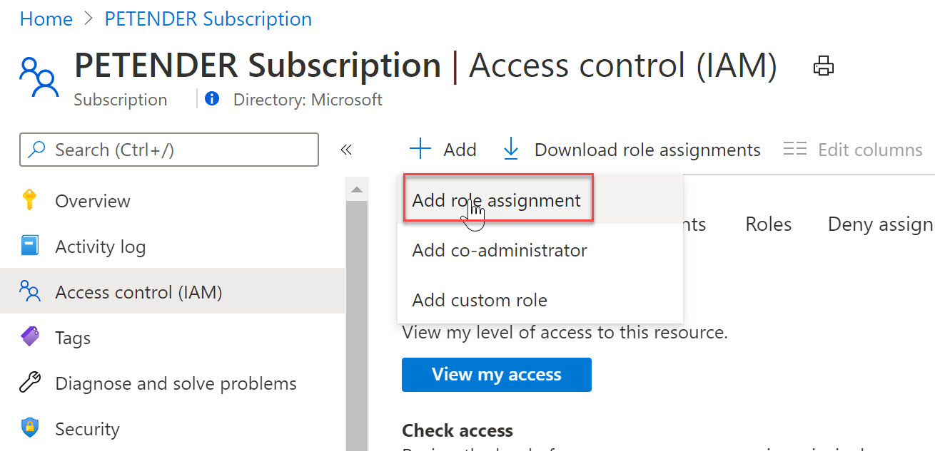 Add Role Assignment