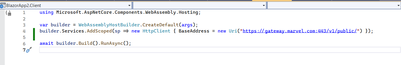 Add Scoped Service for HTTPClient