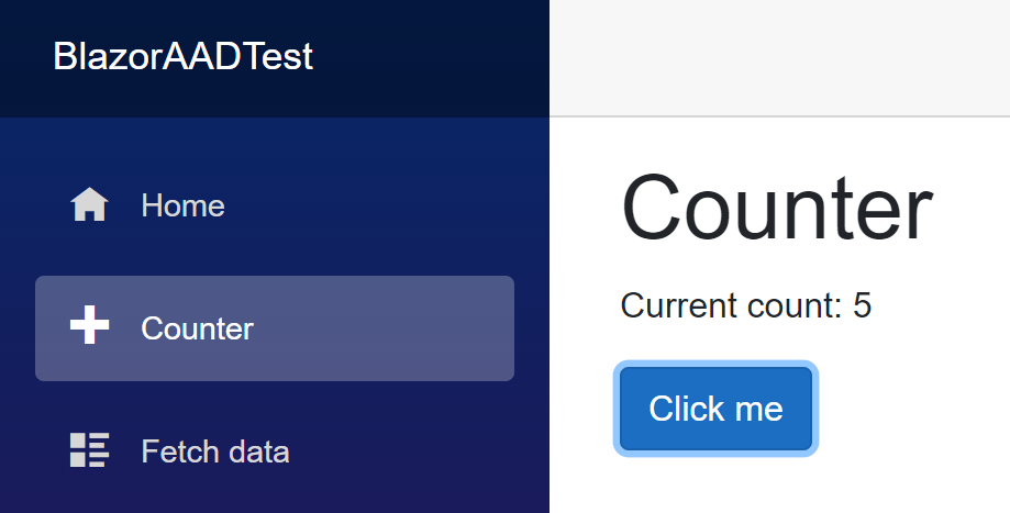 Blazor sample