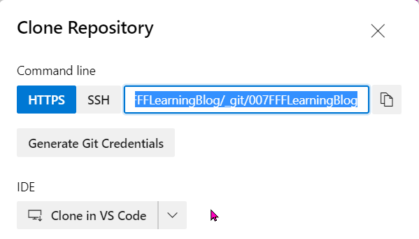 Clone Repo