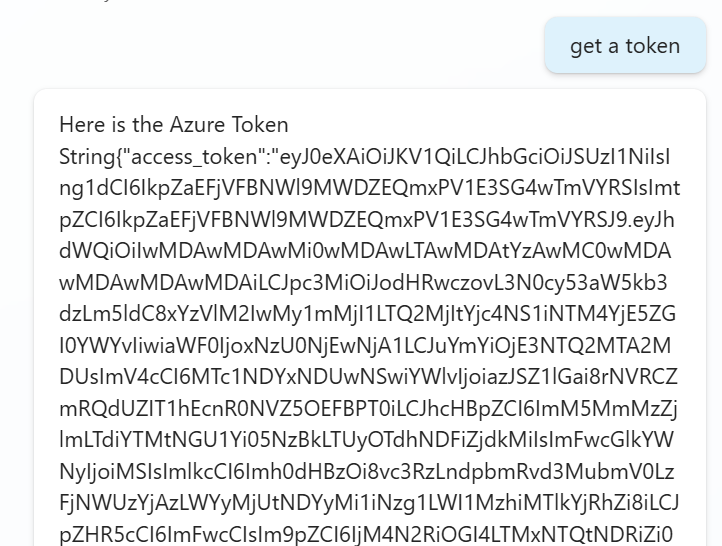 Response JWT Token