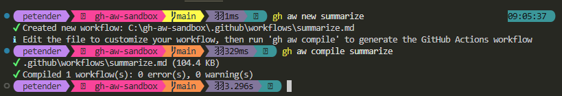 actions workflow gets compiled