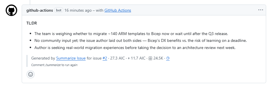 Summarize step completed