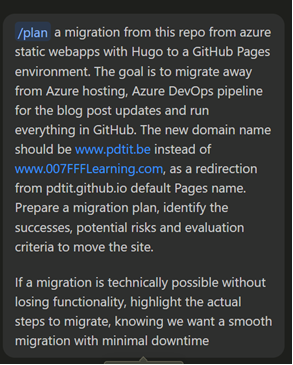 GitHub Copilot agent mode in VS Code