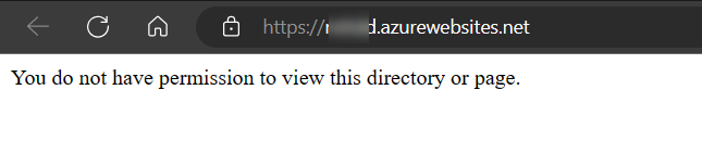 App Service Error