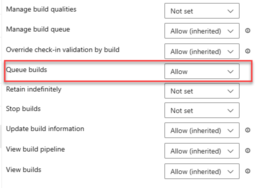 Allow Queue Build
